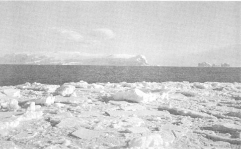 Balleny Islands in background